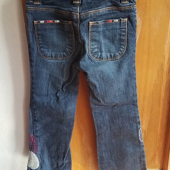 Girls Toddler Gap Denim Jeans w- Embroidery - Picture 2 of 6